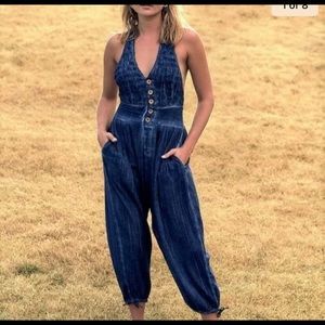 FREE PEOPLE TRAVEL LIGHT JUMPSUIT Balloon Leg Indi
